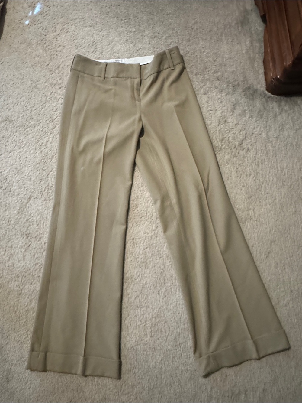 LOFT Khaki Wide-Leg Dress Pants